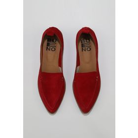 Bueno Shoes 01WN0128 Kırmızı Süet Kadın Düz Babet