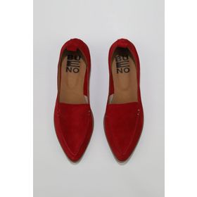 Bueno Shoes 01WN0128 Kırmızı Süet Kadın Düz Babet