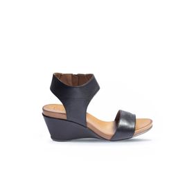 Bueno Shoes 01WN0501 Siyah Deri Kadın Sandalet