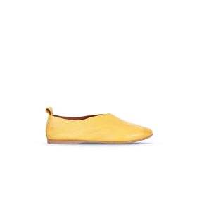Bueno Shoes 01WN0710 Sarı Deri Kadın Düz Babet