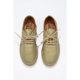 Bueno Shoes 01WN1617 Haki Deri Kadın Espadril Ayakkabı