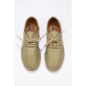 Bueno Shoes 01WN1617 Haki Deri Kadın Espadril Ayakkabı