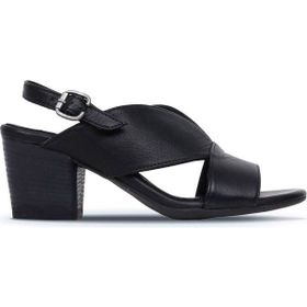 Bueno Shoes 01WN2603 Siyah Deri Kadın Topuklu Sandalet