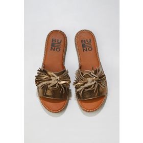 Bueno Shoes 01wn3000 Bronz Parlak Deri Kadın Terlik