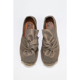 Bueno Shoes 01WN3100 Haki Deri Kadın Espadril Ayakkabı