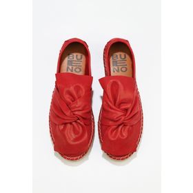 Bueno Shoes 01WN3100 Kırmızı Simli Deri Kadın Sandalet