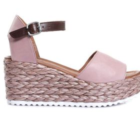 Bueno Shoes 01WN3601 Gül Kurusu Kadın Deri Dolgu Topuklu Sandalet