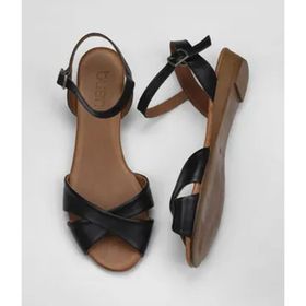Bueno Shoes 01WN3808 Siyah Deri Kadın Sandalet