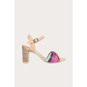 Bueno Shoes 01WN4302 Multi M10 Deri Kadın Topuklu Sandalet