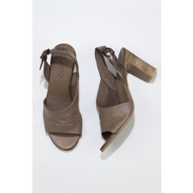 Bueno Shoes 01WN4304 Gri Deri Kadın Topuklu Sandalet