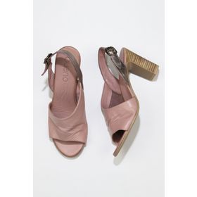 Bueno Shoes 01WN4304 Gül Kurusu Deri Kadın Topuklu Sandalet