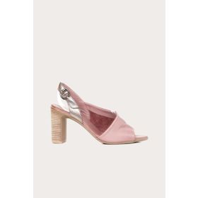 Bueno Shoes 01WN4304 Gül Kurusu Deri Kadın Topuklu Sandalet