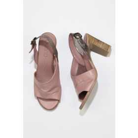Bueno Shoes 01WN4304 Gül Kurusu Deri Kadın Topuklu Sandalet
