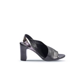Bueno Shoes 01WN4304 Siyah Deri Kadın Topuklu Sandalet