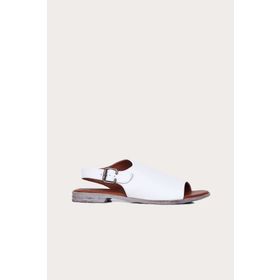 Bueno Shoes 01WN5000 Beyaz Deri Kadın Düz Sandalet