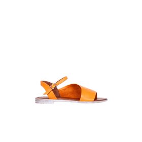 Bueno Shoes 01WN5001 Turuncu Deri Kadın Düz Sandalet