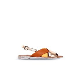 Bueno Shoes 01WN5010 Sarı Multi Deri Kadın Sandalet