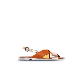Bueno Shoes 01WN5010 Sarı Multi Deri Kadın Sandalet