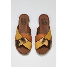 Bueno Shoes 01WN5018 Bakır Multi Deri Düz Kadın Terlik