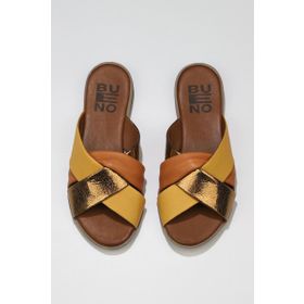 Bueno Shoes 01WN5018 Bakır Multi Deri Düz Kadın Terlik