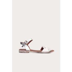 Bueno Shoes 01WN5022 Beyaz Deri Kadın Düz Sandalet