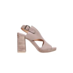 Bueno Shoes 01WN6403 Gri Deri Kadın Topuklu Sandalet