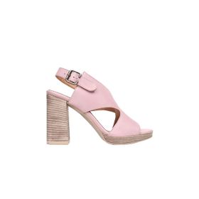 Bueno Shoes 01WN6403 Gül Kurusu Deri Kadın Topuklu Sandalet
