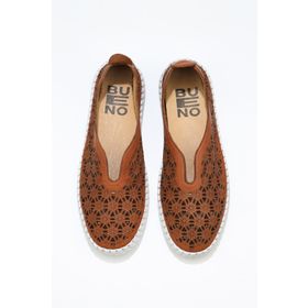 Bueno Shoes 01wn9605 Taba Açık Flotter Deri Kadın Babet