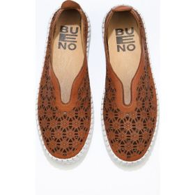 Bueno Shoes 01wn9605 Taba Açık Flotter Deri Kadın Babet