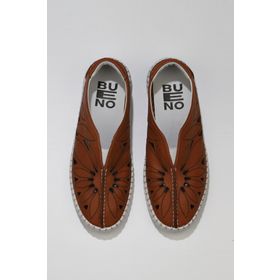 Bueno Shoes 01wq0402 Taba Açık Flotter Deri Kadın Babet