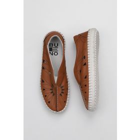 Bueno Shoes 01wq0402 Taba Açık Flotter Deri Kadın Babet