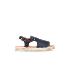 Bueno Shoes 01WQ1125 Kadın Siyah Deri Espadril Sandalet