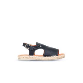 Bueno Shoes 01WQ1125 Kadın Siyah Deri Espadril Sandalet