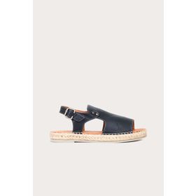 Bueno Shoes 01WQ1125 Kadın Siyah Deri Espadril Sandalet