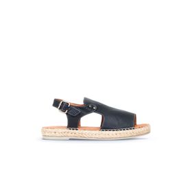 Bueno Shoes 01WQ1125 Kadın Siyah Deri Espadril Sandalet