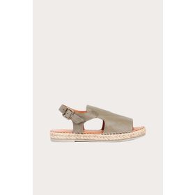 Bueno Shoes 01WQ1125 Yeşil Deri Kadın Espadril Sandalet