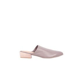 Bueno Shoes 01WQ2603 Gri Deri Kadın Topuklu Terlik