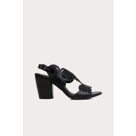 Bueno Shoes 01wq2902 Siyah Deri Topuklu Kadın Sandalet