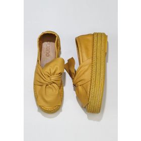 Bueno Shoes 01wq3502 Sarı Deri Espadril Kadın Babet