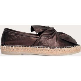 Bueno Shoes 01WQ3510 Siyah Deri Kadın Espadril Babet
