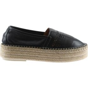 Bueno Shoes 01WQ3510 Siyah Deri Kadın Espadril Babet