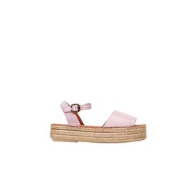 Bueno Shoes 01WQ3515 Taba Deri Kadın Dolgu Topuklu Sandalet