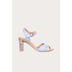 Bueno Shoes 01WQ4202 Mavi Deri Kadın Topuklu Sandalet