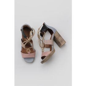 Bueno Shoes 01WQ4605 Gül Kurusu Multi Deri Kadın Topuklu Sandalet