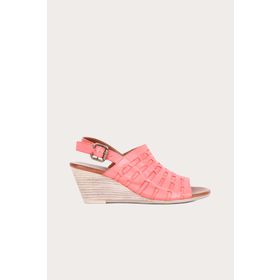 Bueno Shoes 01WQ7907 Haki Deri Kadın Dolgu Topuklu Sandalet