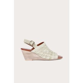 Bueno Shoes 01WQ7907 Haki Deri Kadın Dolgu Topuklu Sandalet