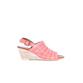 Bueno Shoes 01WQ7907 Haki Deri Kadın Dolgu Topuklu Sandalet