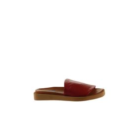 Bueno Shoes 01WQ9103 Kırmızı Deri Kadın Düz Terlik