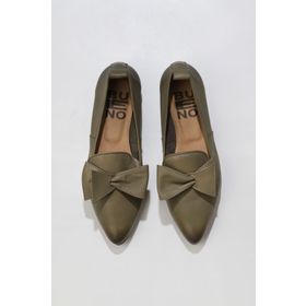 Bueno Shoes 01WR3117 Haki Deri Kadın Düz Babet