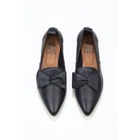 Bueno Shoes 01WR3117 Lacivert Deri Kadın Düz Babet